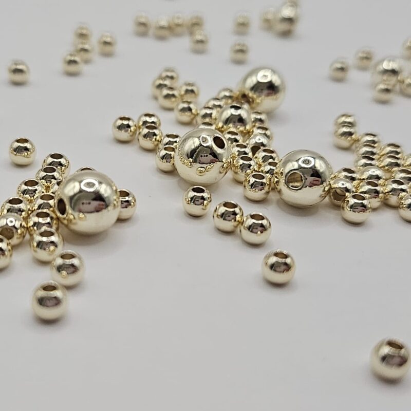 GOLDPLATED14KT KRALEN 3 MM  PER 25 STUKS #1403