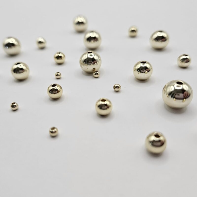 GOLDPLATED14KT KRALEN 3 MM  PER 25 STUKS #1403