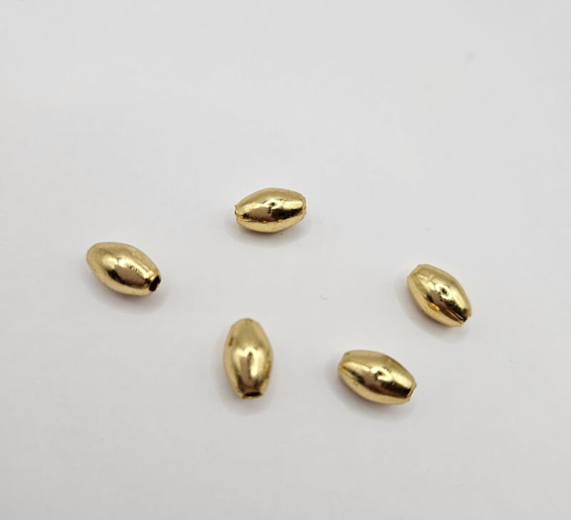 RVS OVALEN KRALEN GOLD 9,5 MM PER 5 STUKS #2511