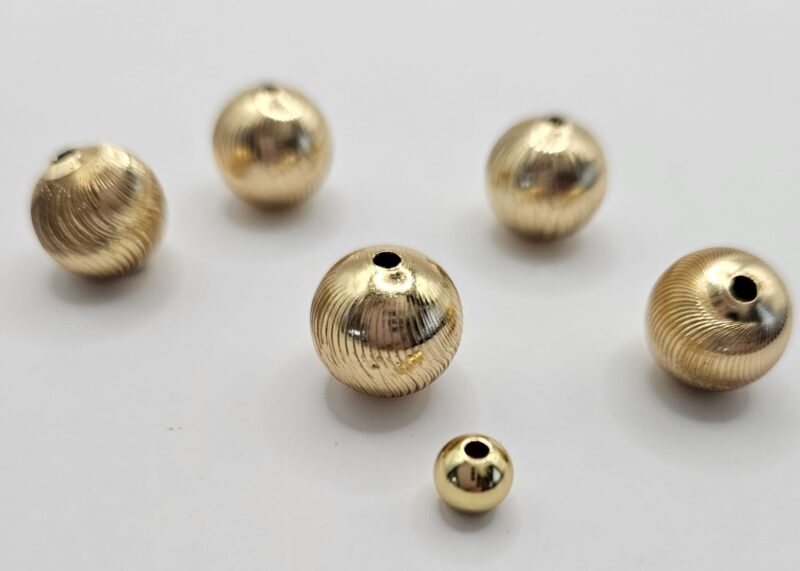 goldplated18kt kralen 12 MM  PER 1 STUKS   #1812