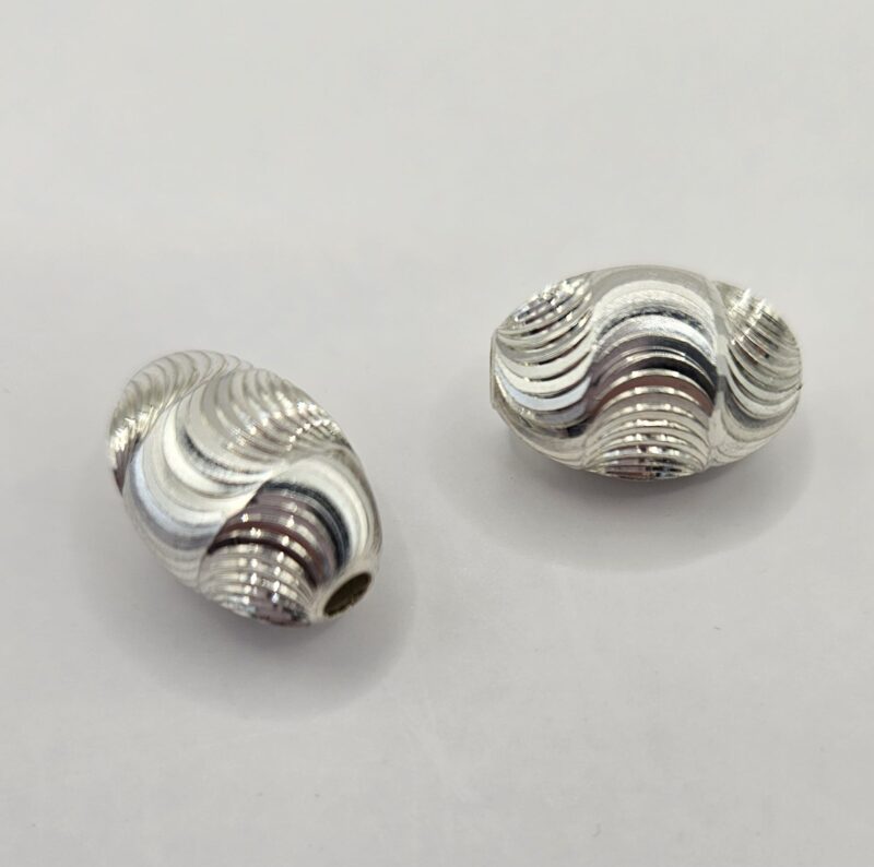 10X15MM WAVE KRAAL STERLING ZILVER 925 PER STUK  #2217