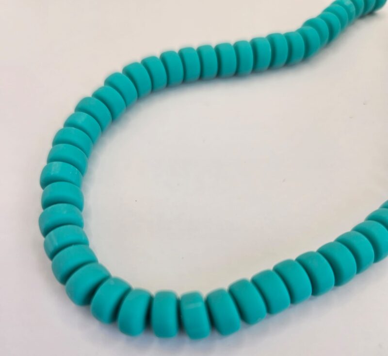 FLAT DISC TURQUOISE  6MM PER 25 ST #4003