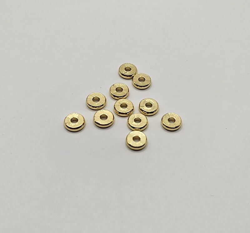 18KT DISC SPACER 6MM PER ST  #1815