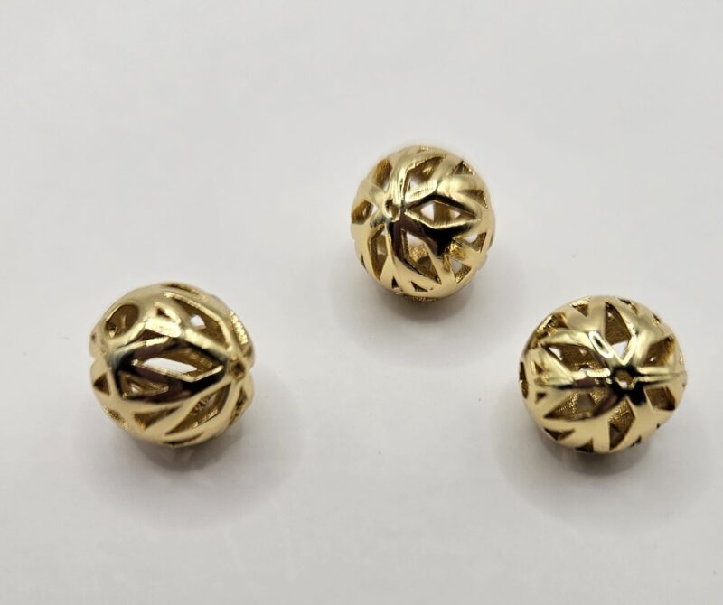 KRALEN  18KT  9.5MM  PER STUK   #1813