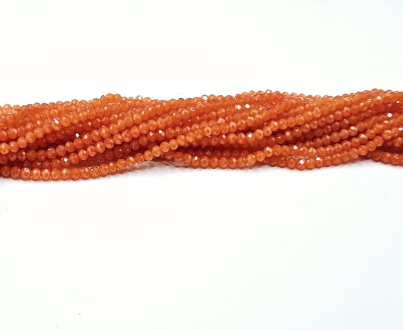 FACETKRAAL ORANGE  4x3MM  PER 110-120 stuks  #7008