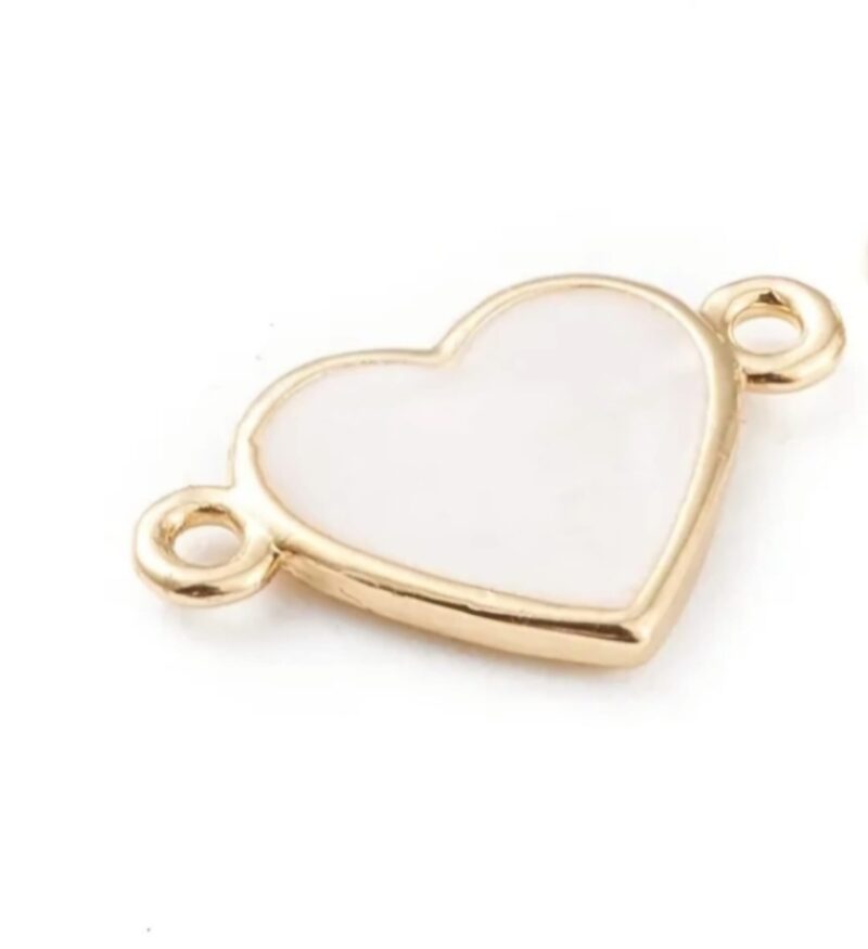 connector  heart 18kt per 1 stuk #8013