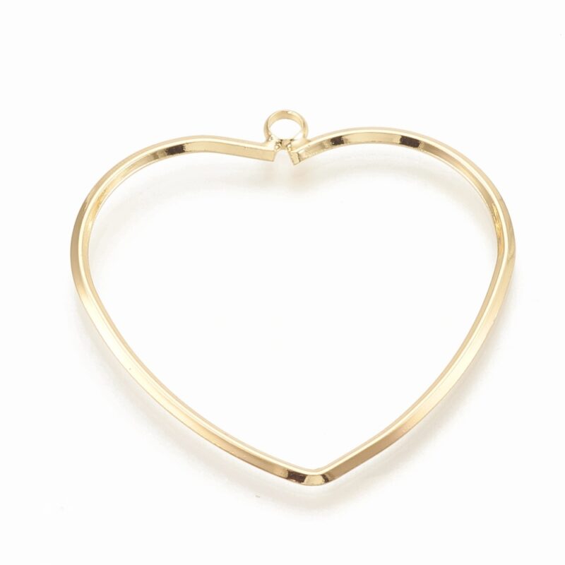 BEDEL HEART 18KT GOLDPLATED   PER STUK      #5508