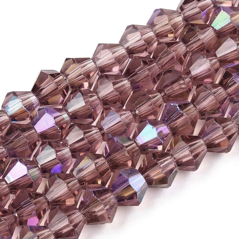 Donker Violet, 4x4mm, Gat: 0.8mm, ongeveer 82~85pcs/strand#7061