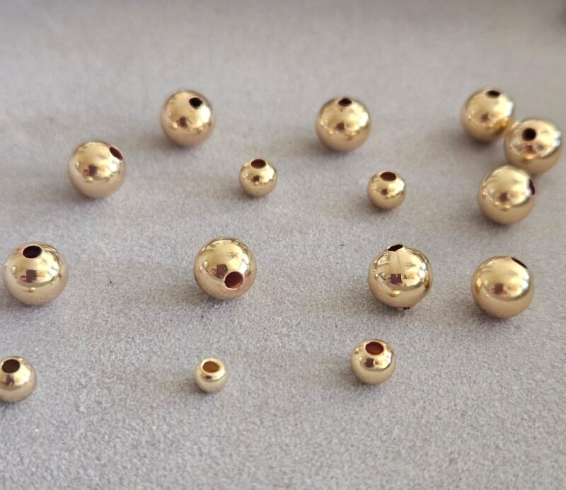 PRE-ORDER 14 KT Vergulde Holle kraal 3 MM PER 50 STUKS
