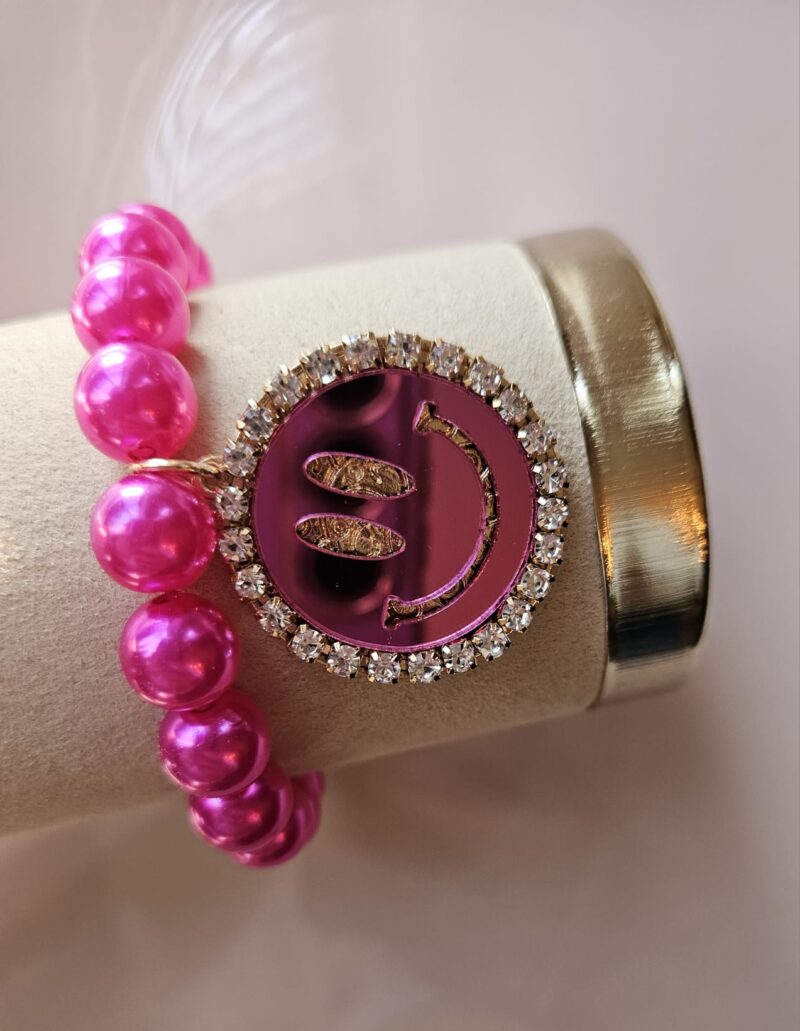 READY TO WEAR ARMBAND  SMILEY PINK