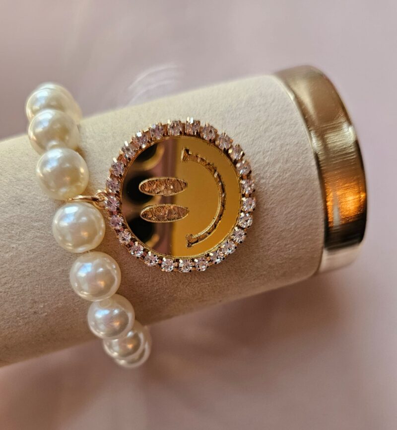 READY TO WEAR ARMBAND  SMILEY GOLD