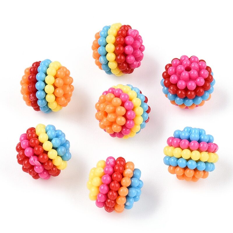 REGENBOOG KRALEN 14x13mm, Gat: 1,5mm PER 5