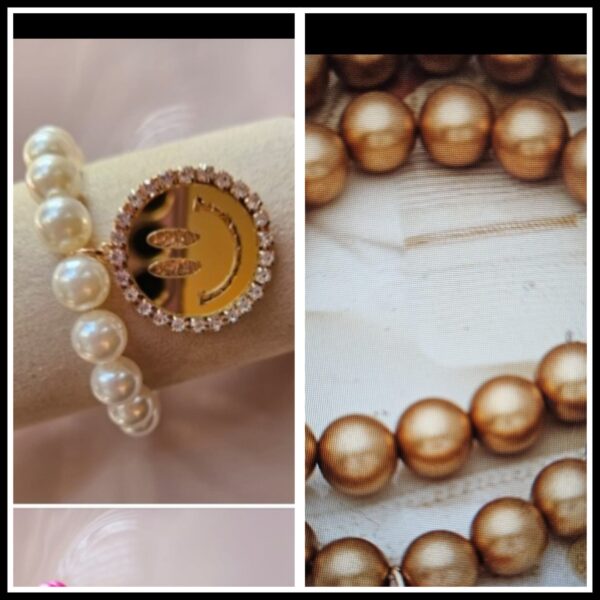 PRE-ORDER BRUIN     READY TO WEAR ARMBAND  SMILEY GOLD