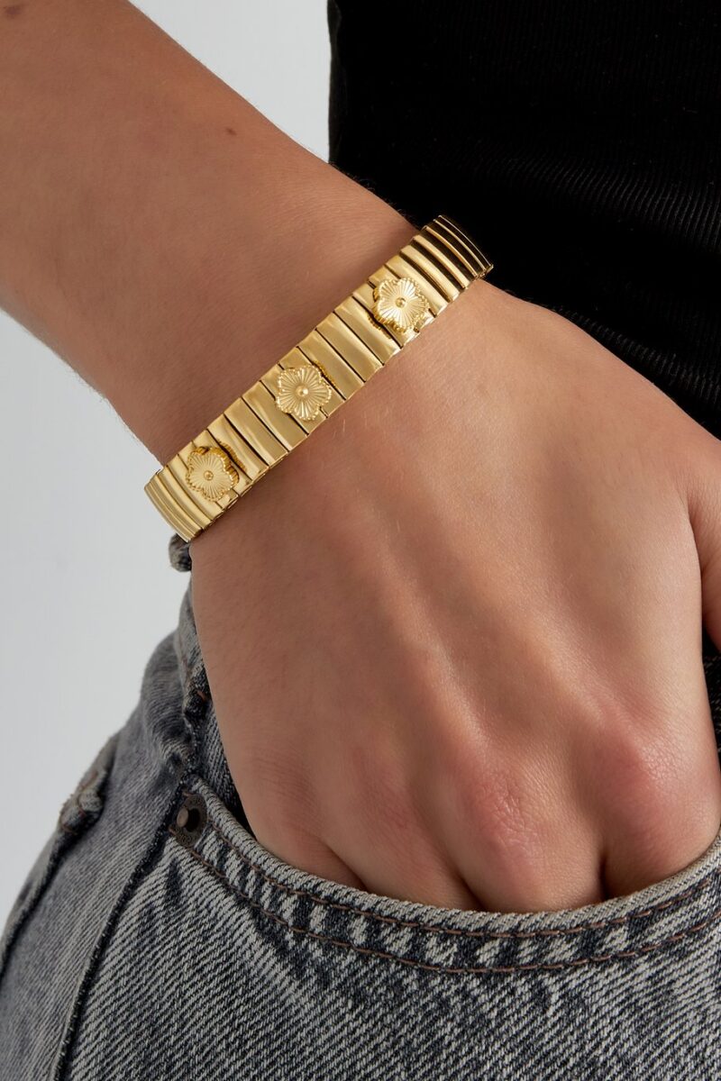 tatement bloom armband - goud