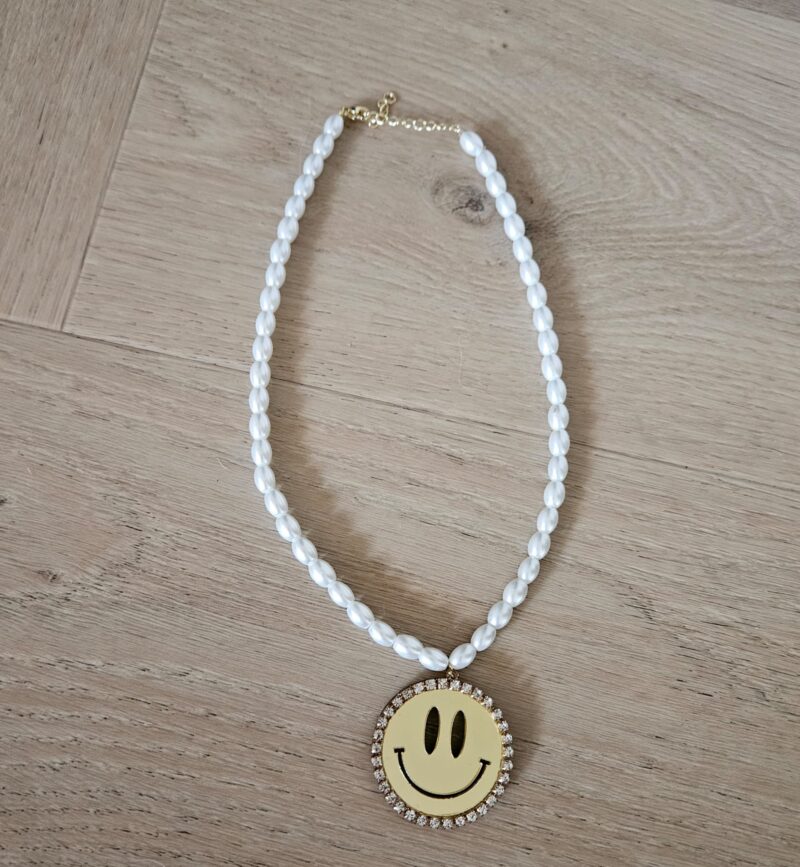 KETTING PAREL WIL  45 CM  SMILEY HANGER KLEUR GOUD