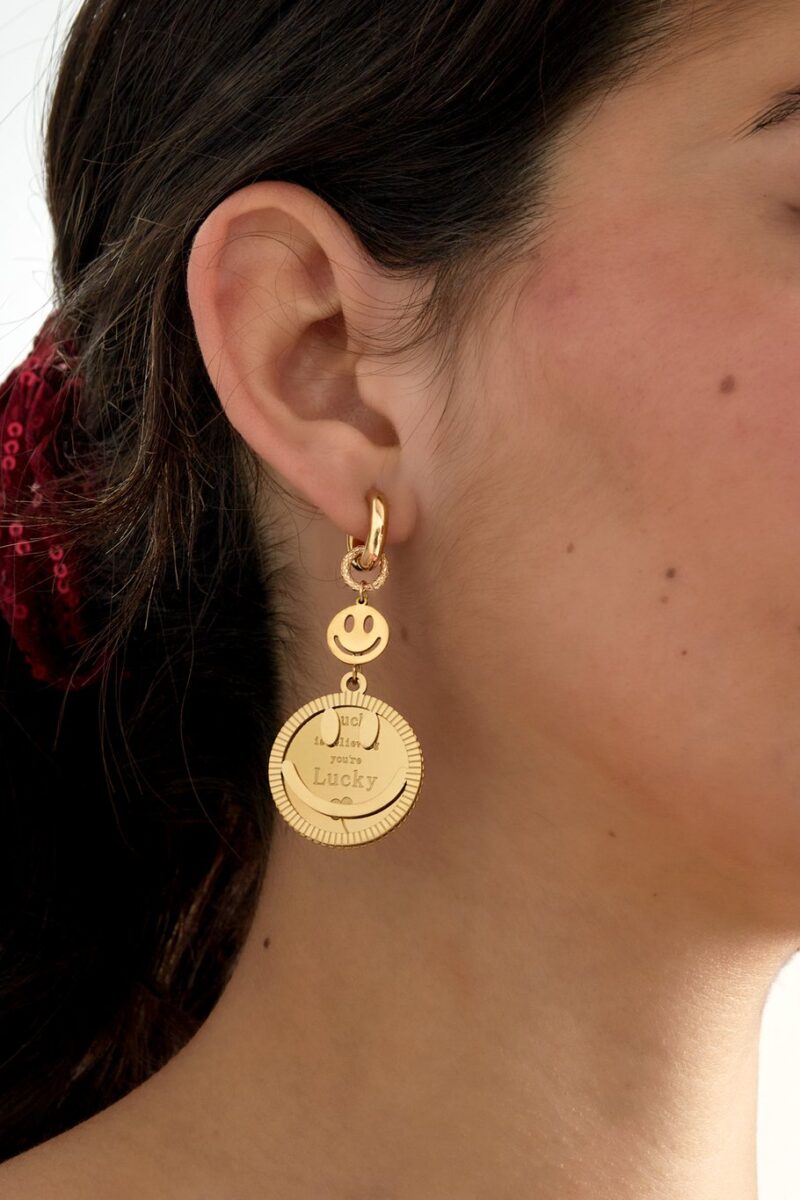 PRE-ORDER  oorbellen lucky smiley face