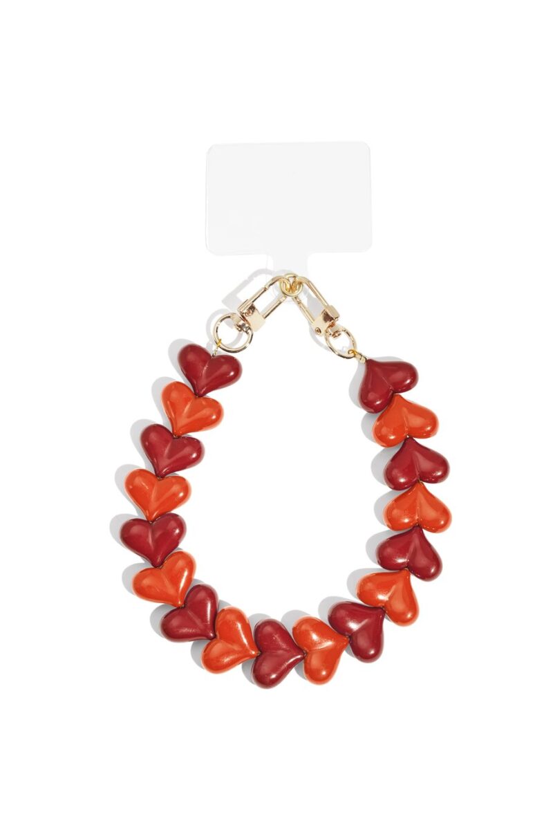 PRE-ORDER  Dubbele hart telefoonkoord Crimson