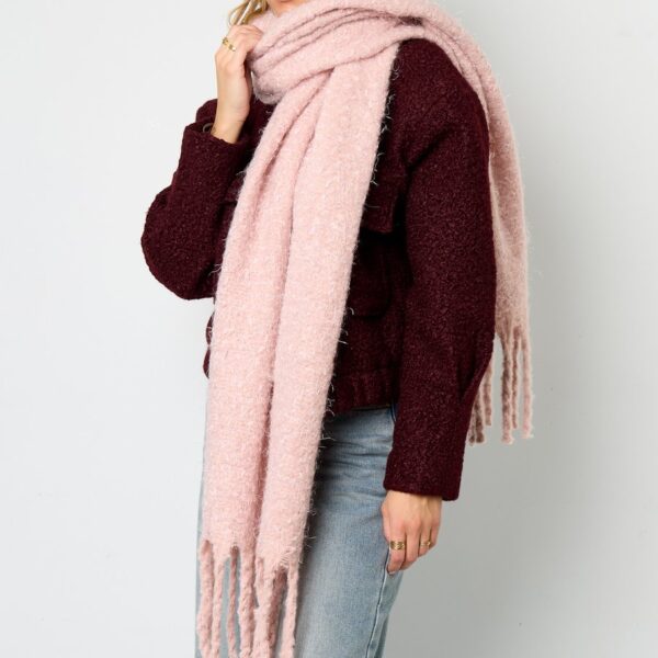 PRE-ORDER Wintersjaals Effen Kleur pink  Casual Polyester